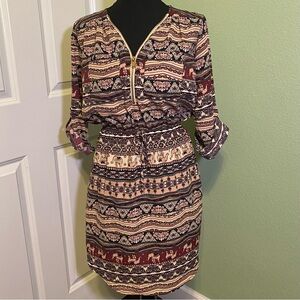 Bohemian Print Dress Medium